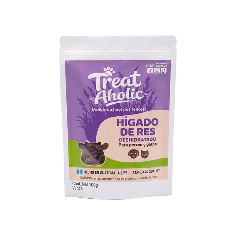 Snack de Hígado de Res Deshidratado para Perros y Gatos