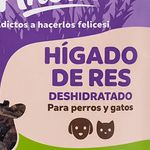 Snack de Hígado de Res Deshidratado para Perros y Gatos