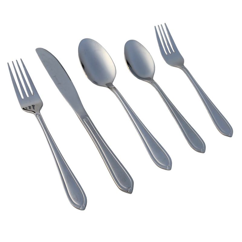 Set de 20 Cubiertos de Acero Inoxidable 18/0