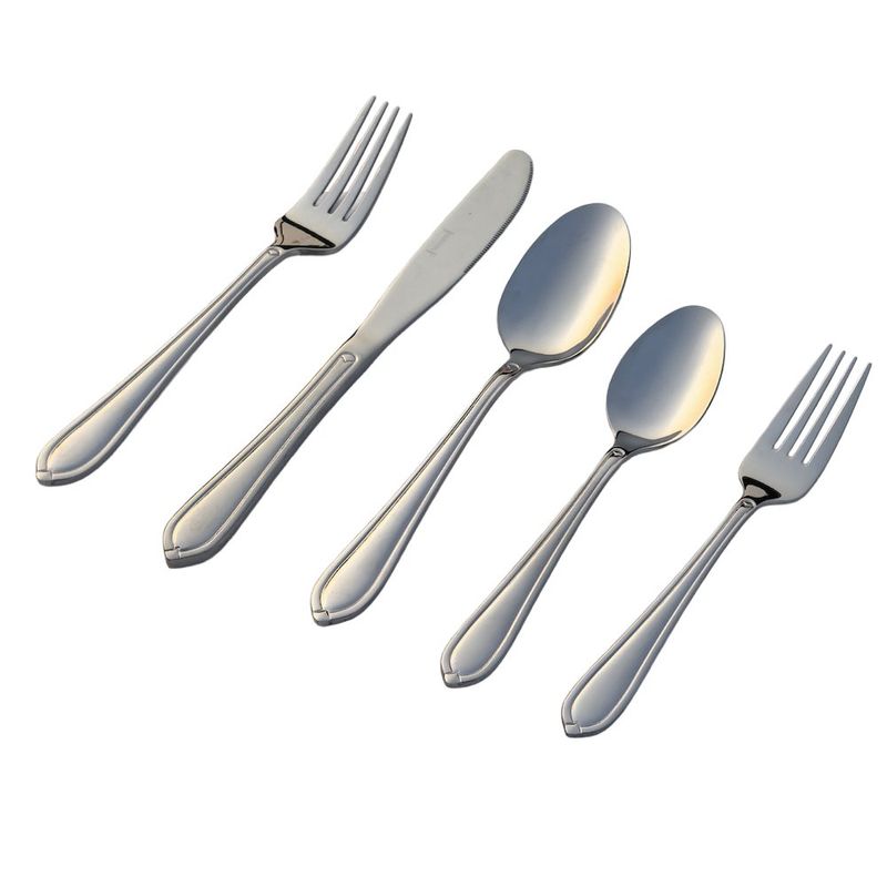 Set de 20 Cubiertos de Acero Inoxidable 18/0