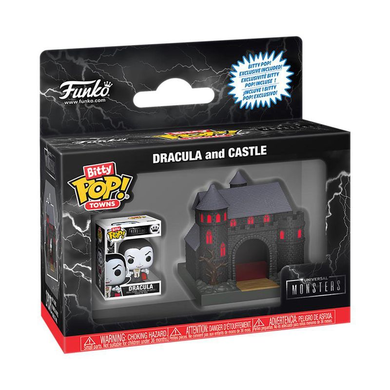 Funko Bitty Pop Towns Universal Monsters Drácula y Castle Coleccionable de Vinilo #88814