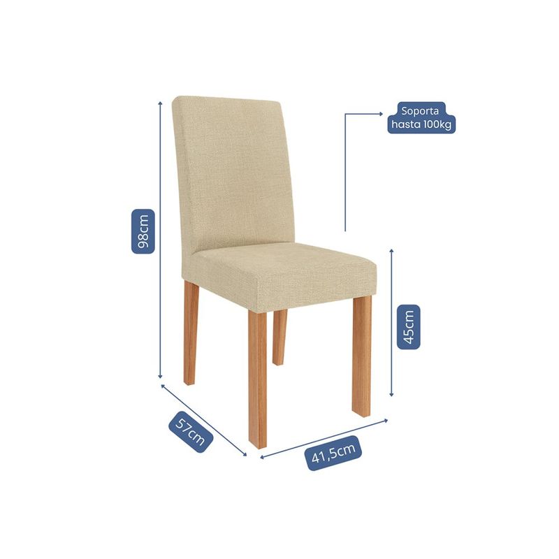 Set de 2 Sillas Maia Color Beige