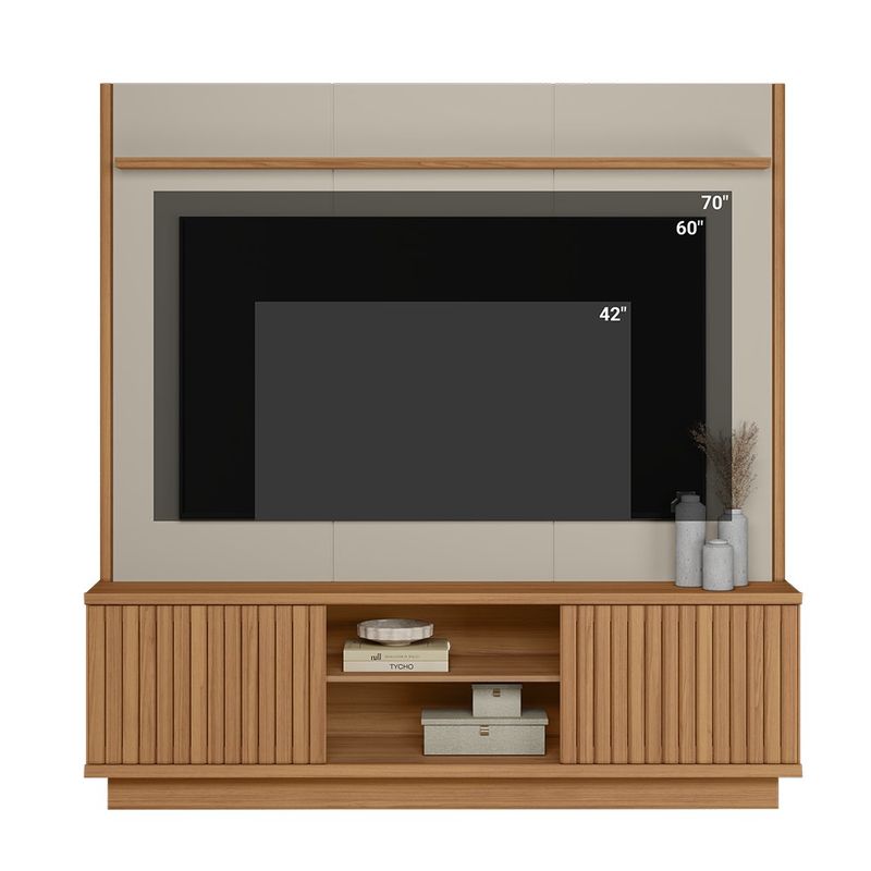 Modular para TV Ravenna 180 x 41 x 186 cm Color Café
