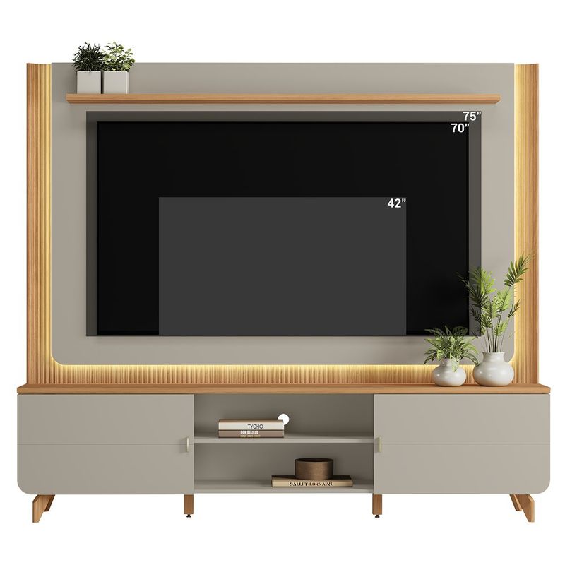 Módulo para TV Milano 218 x 39 x 180 cm con Luces LED