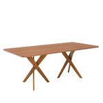 Mesa de Comedor Cacau 210 x 100 cm Acabado Madera Color Café