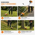 Desbrozadora de Grama a Gasolina Tipo Bici 52 CC