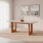 Mesa de Comedor Valentina 180 x 90 cm con Cubierta de Vidrio