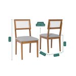 Set de 2 Sillas Palmas Color Gris