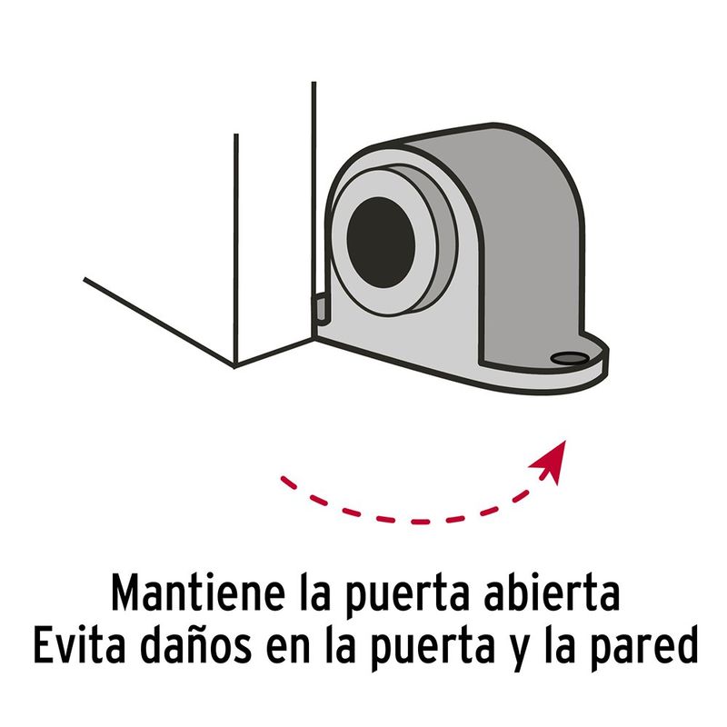 Tope Magnético para Puerta de 5 cm Color Negro