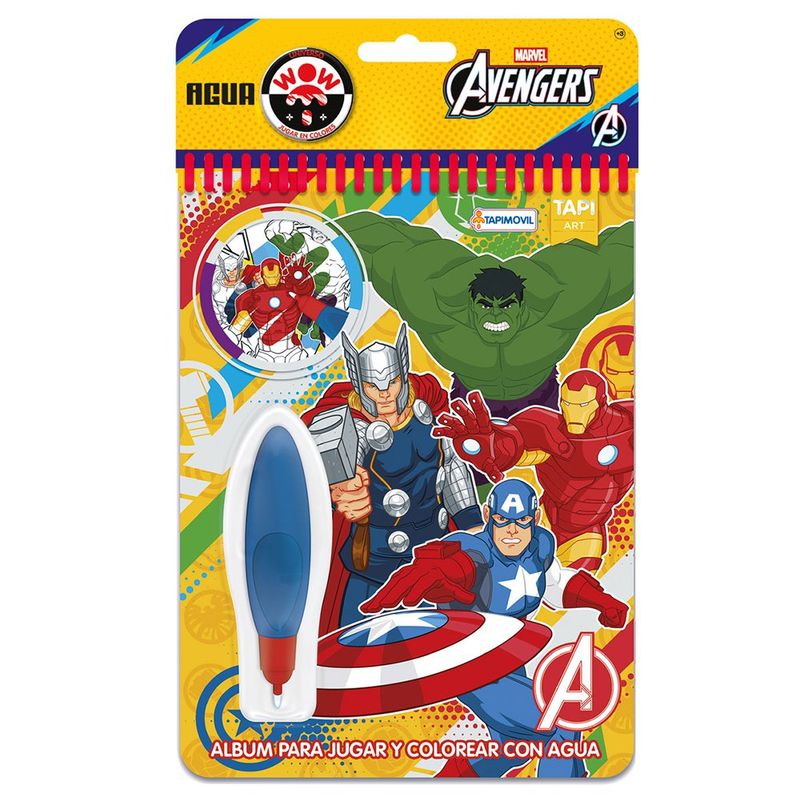 Álbum Agua Wow de Avengers con Lápiz Mágico