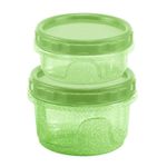 Set de 2 Contenedores Cilíndricos con Rosca Color Verde Aloe