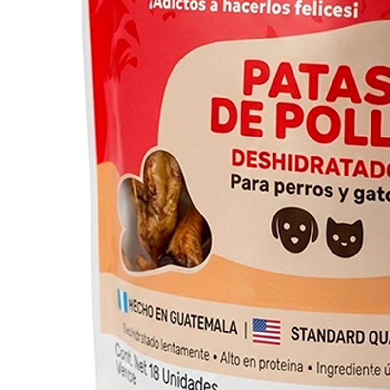 Snack de Patas de Pollo Deshidratadas para Perros y Gatos