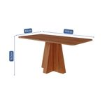 Mesa de Comedor Maite 160 x 80 cm Diseño Moderno Color Café