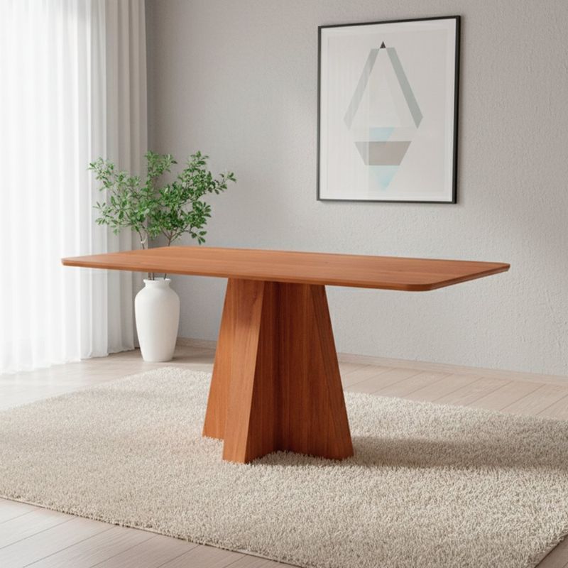 Mesa de Comedor Maite 160 x 80 cm Diseño Moderno Color Café
