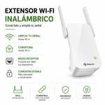 Repetidor de Wi-Fi 2.4 GHz de 300 Mbps con Cobertura de hasta 30 m Blanco