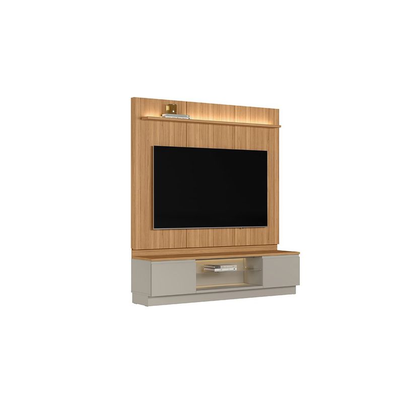 Módulo para TV Magnum 200 cm con Luces LED Color Café y Gris