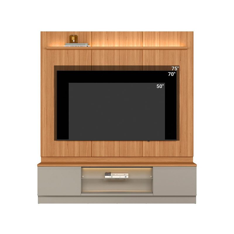 Módulo para TV Magnum 200 cm con Luces LED Color Café y Gris