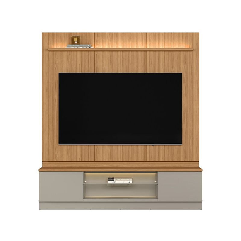 Módulo para TV Magnum 200 cm con Luces LED Color Café y Gris
