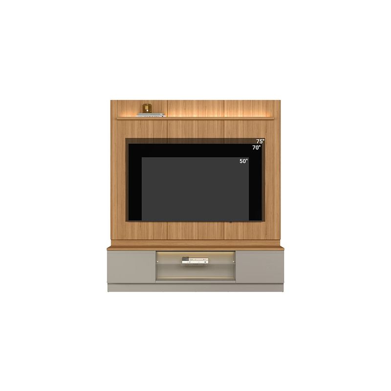 Módulo para TV Magnum 200 cm con Luces LED Color Café y Gris