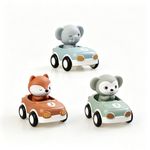 Set de Carritos con Animales Diseño Elefante, Zorro y Mono para Bebé 6 Piezas