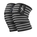 Vendas Para Rodillas con Velcro de 7.62 X 198 Cm Color Negras con Gris