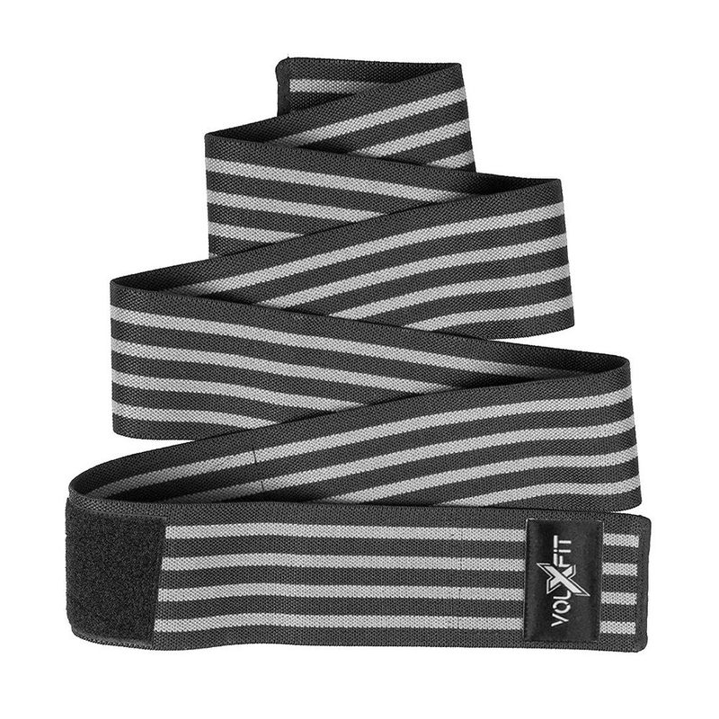 Vendas Para Rodillas con Velcro de 7.62 X 198 Cm Color Negras con Gris