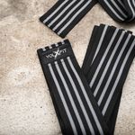 Vendas Para Rodillas con Velcro de 7.62 X 198 Cm Color Negras con Gris