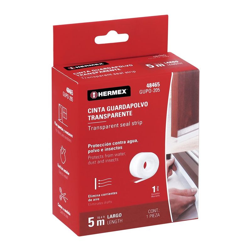 Cinta Adhesiva Guardapolvo Color Blanco 5 metros x 4.5 cm