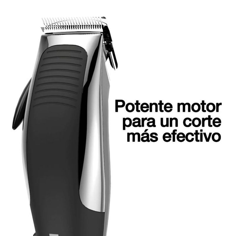 Cortadora de Cabello con Grooming Kit Plateada de 12 Piezas con Cable