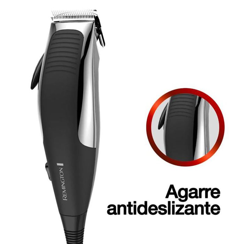 Cortadora de Cabello con Grooming Kit Plateada de 12 Piezas con Cable