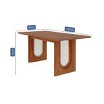 Mesa de Comedor Valentina 180 x 90 cm Acabado Madera