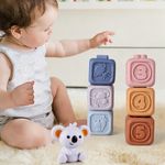 Bloques Apilables con Ventana para Bebé Diseño Koala Multicolor