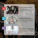 Mecedor para Carruaje de Bebé Rocking iRockStoller con Función Bluetooth Color Gris