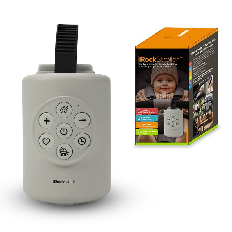 Mecedor para Carruaje de Bebé Rocking iRockStoller con Función Bluetooth Color Gris