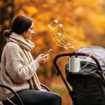 Mecedor para Carruaje de Bebé Rocking iRockStoller con Función Bluetooth Color Gris