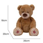 Oso Peluche DreamPal con Música y Grabación de Voz Color Café
