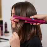 Plancha de Cabello Triple Infusion Rosa de 1 Plg con Keratina, Argán y Macadamia