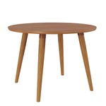 Mesa Redonda Dani 110 cm Acabado Madera Color Café