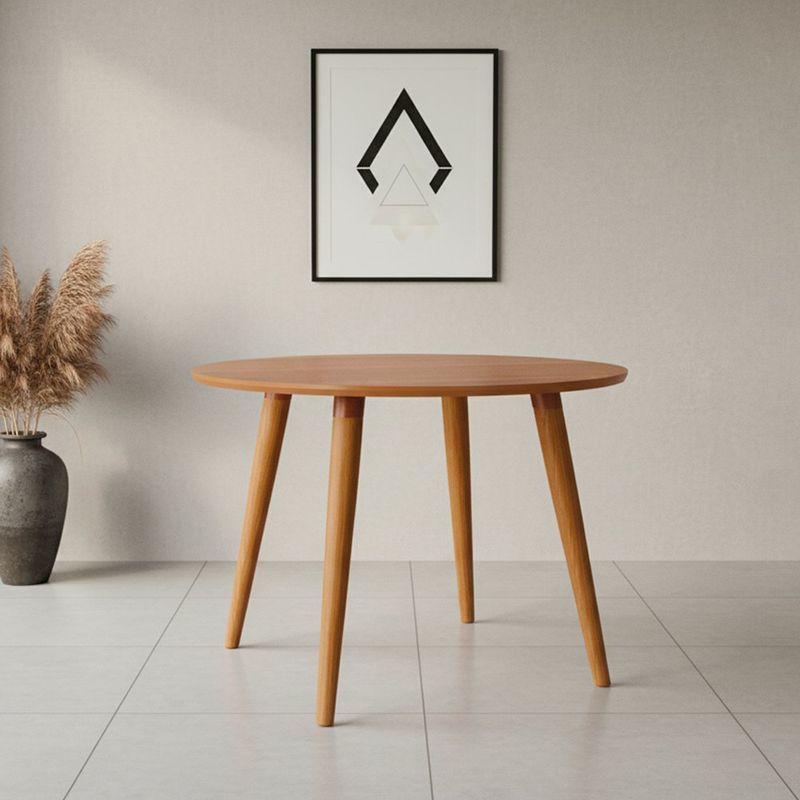 Mesa Redonda Dani 110 cm Acabado Madera Color Café
