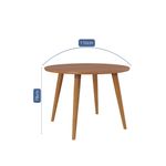 Mesa Redonda Dani 110 cm Acabado Madera Color Café