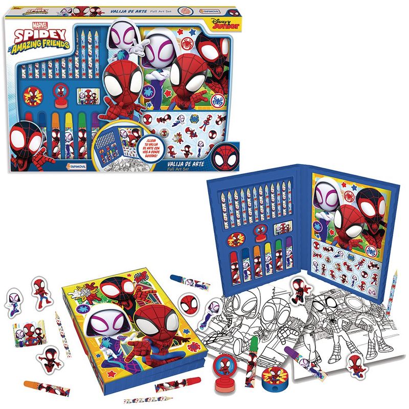 Set de Arte Spidey con Maletín y Accesorios para Colorear