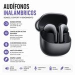 Audífonos Inalámbricos TWS Buds 5 Bluetooth con Cancelación de Ruido Color Negro