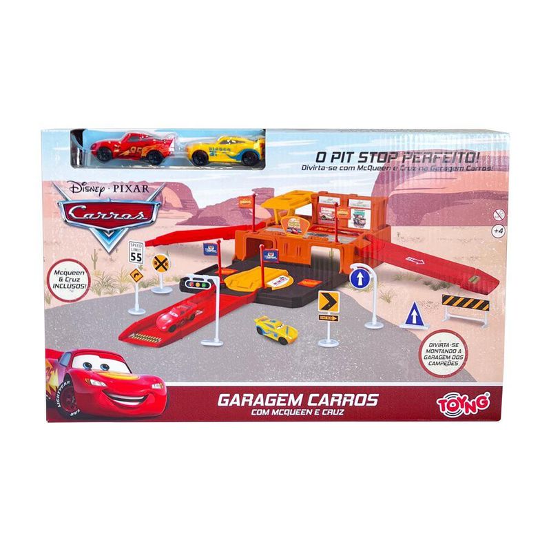 Garage Disney Pixar Cars con Rayo McQueen y Cruz Ramirez