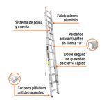 Escalera de Extensión 24 Pies Capacidad 175 kg