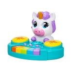 Piano Infantil Diseño Unicornio Learning Fun con Luz y Música Color Celeste
