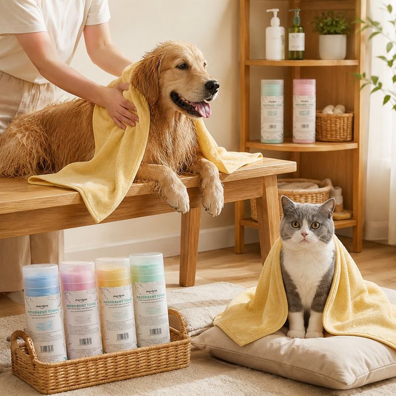 Toalla Absorbente de 43 cm para Mascota - Colores Surtidos
