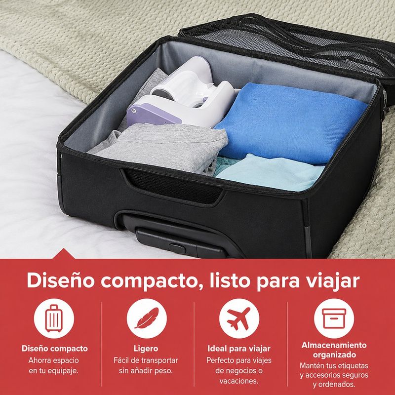 Vaporizador de Mano Plegable de 1200 W con Tanque de 150 mL para Ropa y Viajes