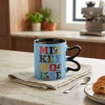 Taza Diseño de Mickey de 12.1 Oz Color Celeste