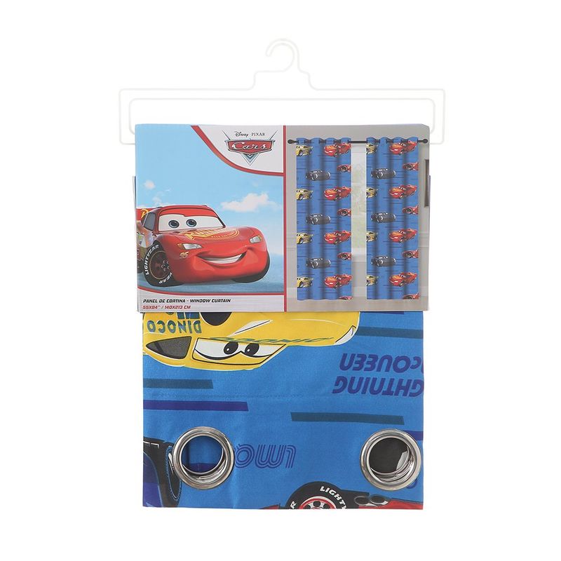 Cortina de Microfibra Disney Cars 140 x 213 cm para Habitación Infantil
