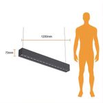 Luminaria Lineal LED de 40W 4500 Lúmenes 2 en 1 Color Negro de 4 Pies